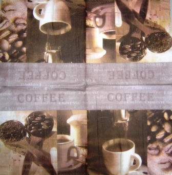 "Coffee" : tasses, café moulu et en grains