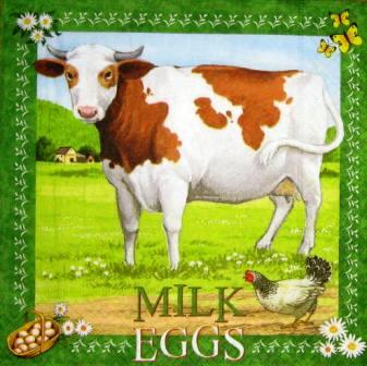 Vache tour vert "Milk-eggs"