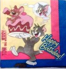 Tom et Jerry bordure rouge et bleue