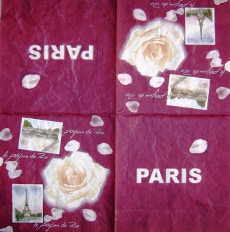 Parfum de Paris : rose, pont, Tour Eiffel