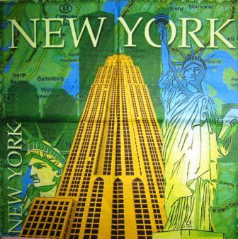 New York, fond vert