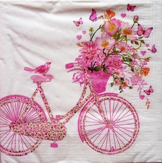 Vélo fleuri et son panier de fleurs