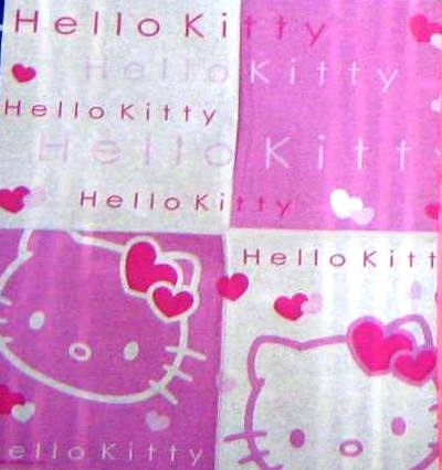 Hello Kitty fond rose et fond blanc