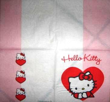 Hello Kitty coeurs rouges