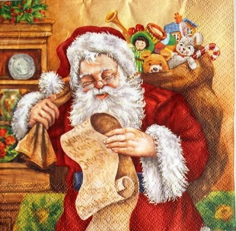 Le Père Noël et sa hotte pleine de jouets
