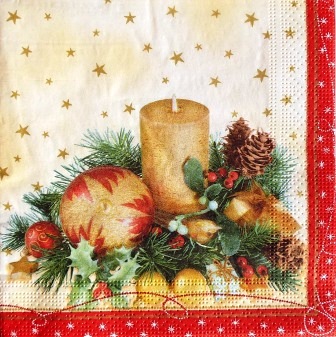 Bougie et décorations de Noël