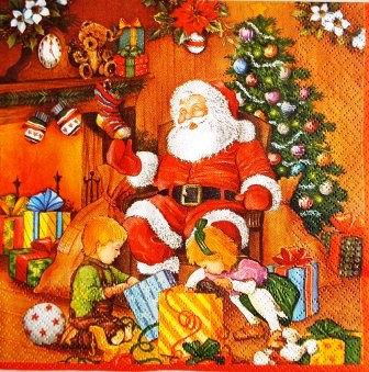 Enfants, cadeaux et Père Noël