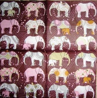 Petits éléphants colorés