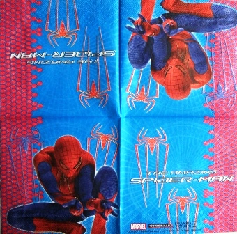 Spiderman fond bleu et rouge