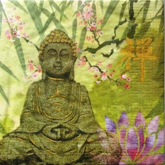 Bouddha et fleurs zen