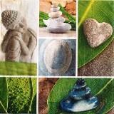 Zen et fraîcheur : bouddha, galets