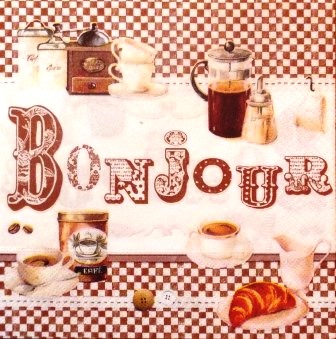 Café du petit déjeuner "Bonjour"