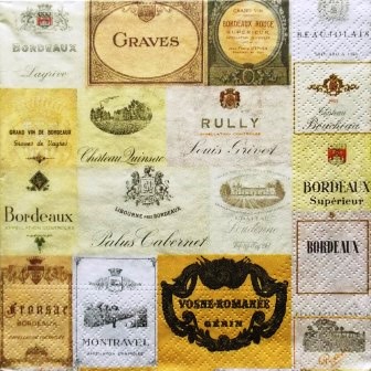 Etiquettes de bouteilles de vin