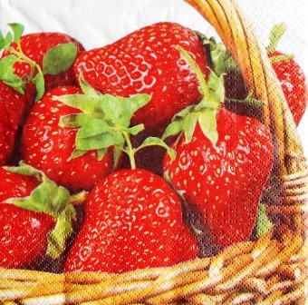 Beau panier de fraises