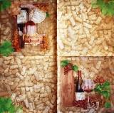 Vin et raisin, fond bouchons liège