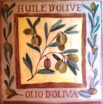 Olives encadrées "Huile d'olive"