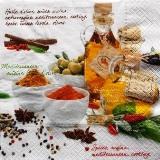 Huile d'olive, piment et épices