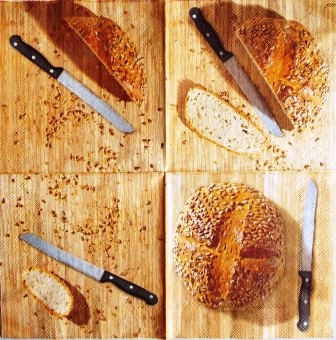 Miche de pain et couteau à pain