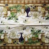 Olives et flacons d'huile d'olive