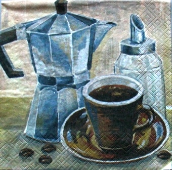 Café, cafetière et sucrier