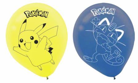 6 ballons à gonfler Pokemon