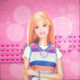 Beau portrait de Barbie, pull rayé
