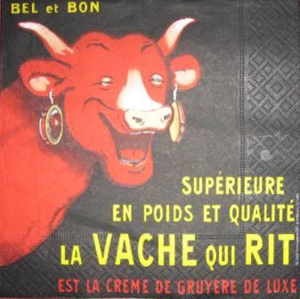 La Vache qui Rit fond noir