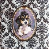 Petit chien Beagle en médaillon