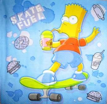 Bart Simpson sur son skate