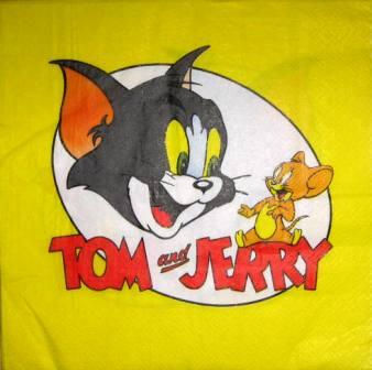 Tom et Jerry fond jaune
