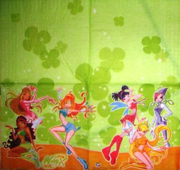 Les Winx fond vert