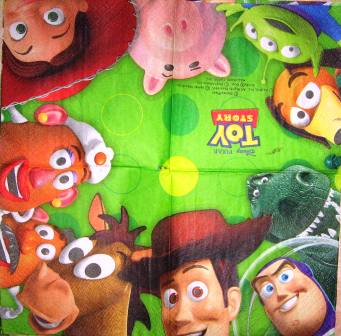 Personnages de Toy Story, fond vert