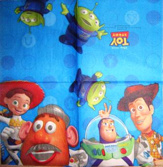 Personnages de Toy Story fond bleu