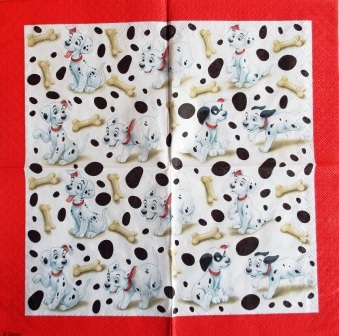 101 Dalmatiens : chiens et os, tour rouge