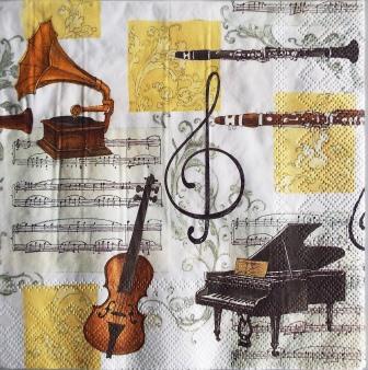 Musique : piano, gramophone, violoncelle