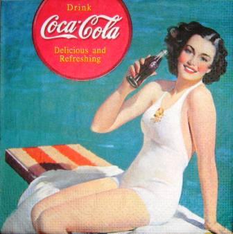 Coca-Cola : femme en blanc