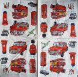 Symboles anglais : bus, cabine, taxi...