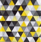 Motifs graphiques en noir, gris, jaune