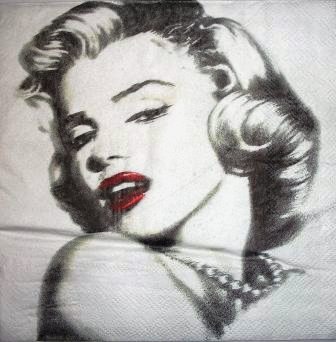 Marilyn Monroe en NB lèvres rouges