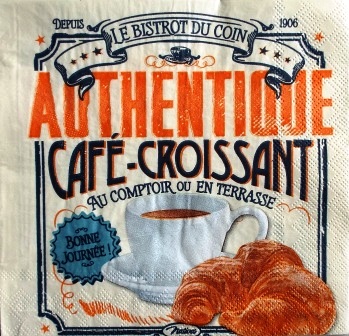 Authentique café-croissant