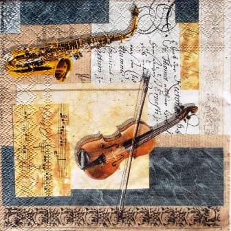 Violon, saxophone et partition