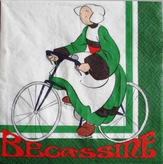 Bécassine sur son vélo