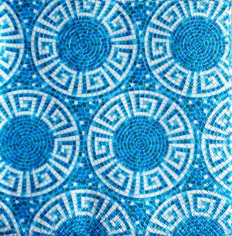 Belle mosaïque bleue