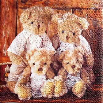 La famille ours en peluche