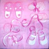 Chaussons de b&eacute;b&eacute; roses