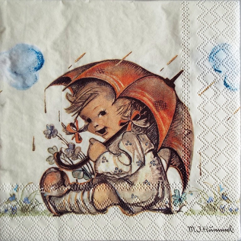 Petite fille sous le parapluie