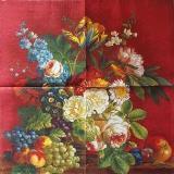 Bouquet de fleurs et fruits