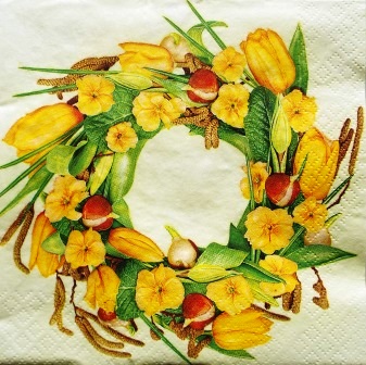 Couronne de fleurs jaunes