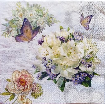 Bouquets romantiques et papillons