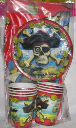 Kit vaisselle jetable pirates